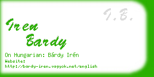 iren bardy business card
