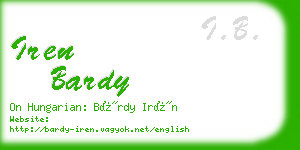 iren bardy business card